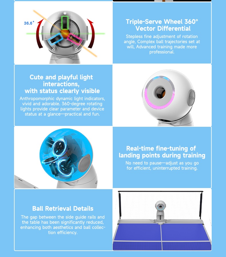 Усовершенствованная версия эле – обзор и цена Table Tennis Robot